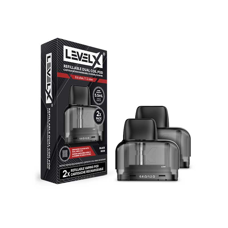 Level X Refillable Dual Coil Pod 5.5mL (2 Pack)