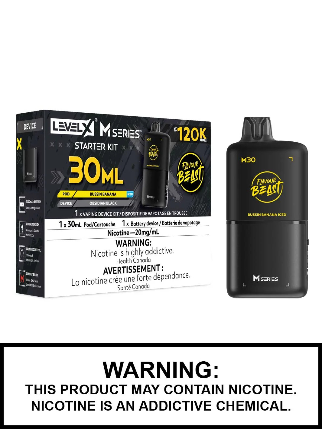 Level X Flavour Beast M30 Starter Kit Series ( Battery + 30ml Pod )