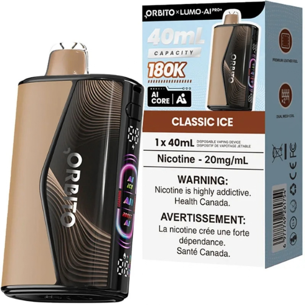 Orbito Lumo AI Pro+ 180K Disposable Vape – 40mL