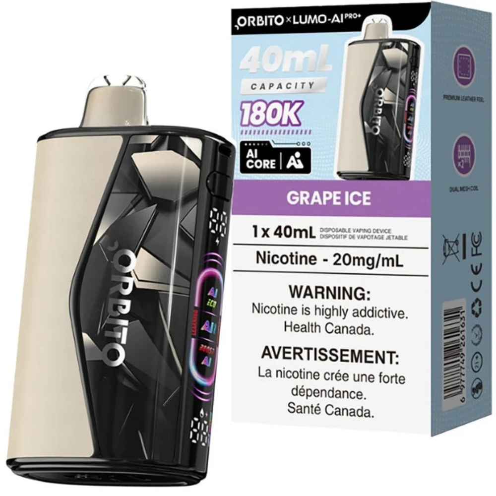 Orbito Lumo AI Pro+ 180K Disposable Vape – 40mL