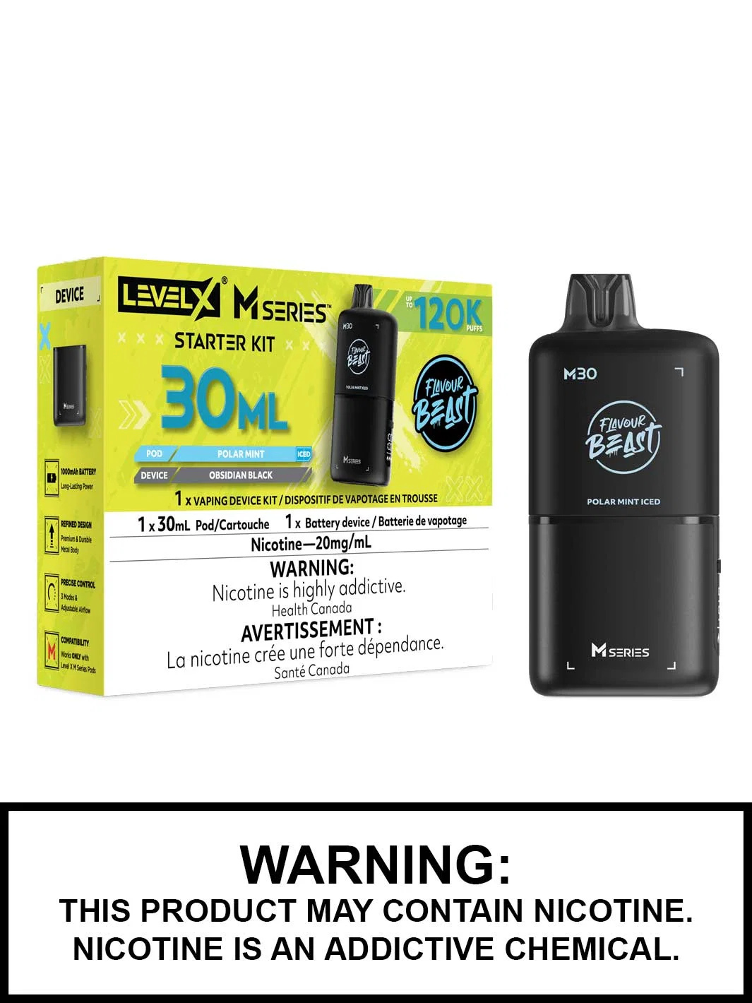 Level X Flavour Beast M30 Starter Kit Series ( Battery + 30ml Pod )