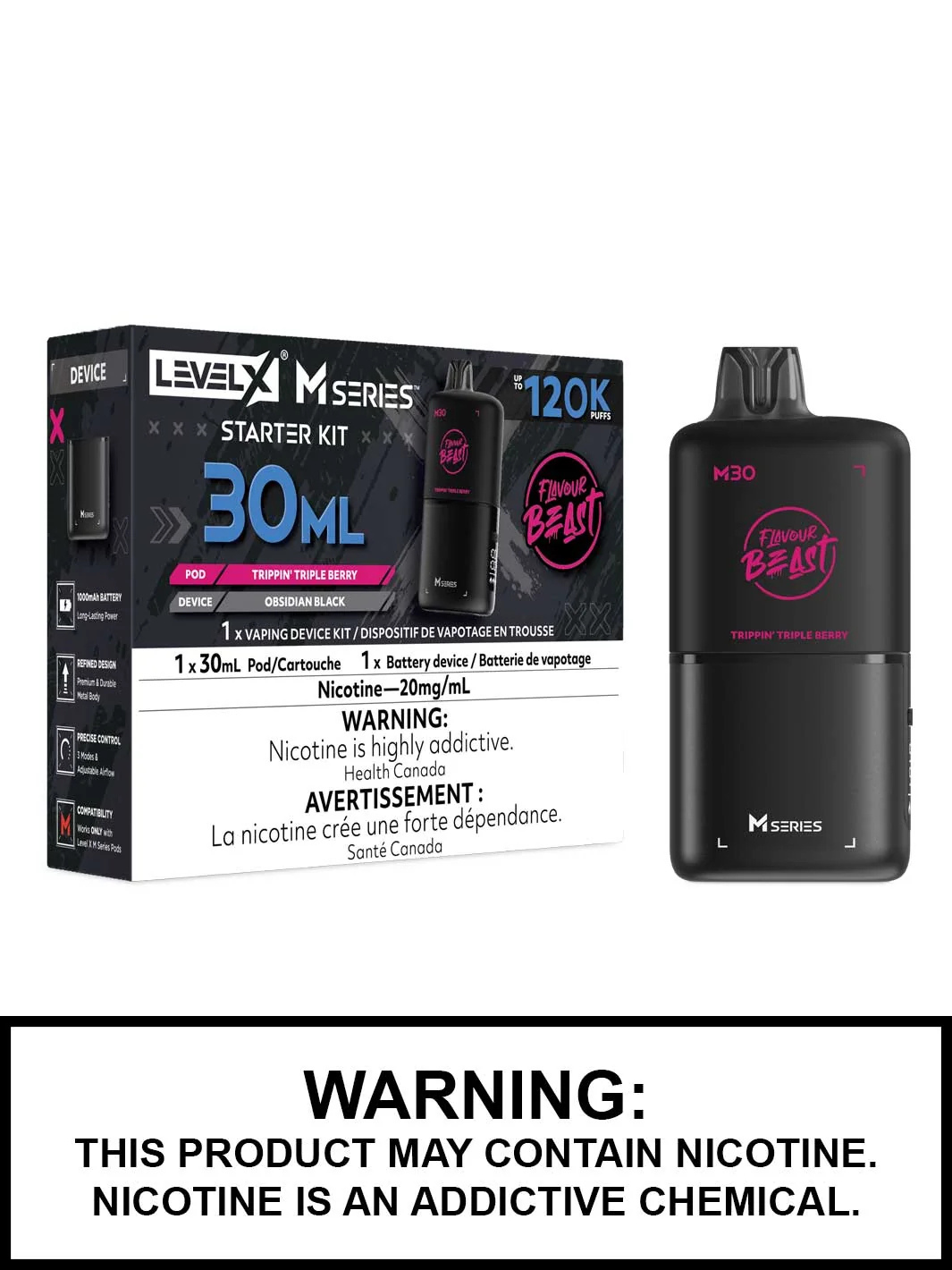 Level X Flavour Beast M30 Starter Kit Series ( Battery + 30ml Pod )