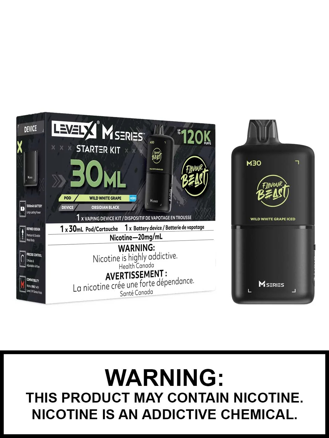 Level X Flavour Beast M30 Starter Kit Series ( Battery + 30ml Pod )